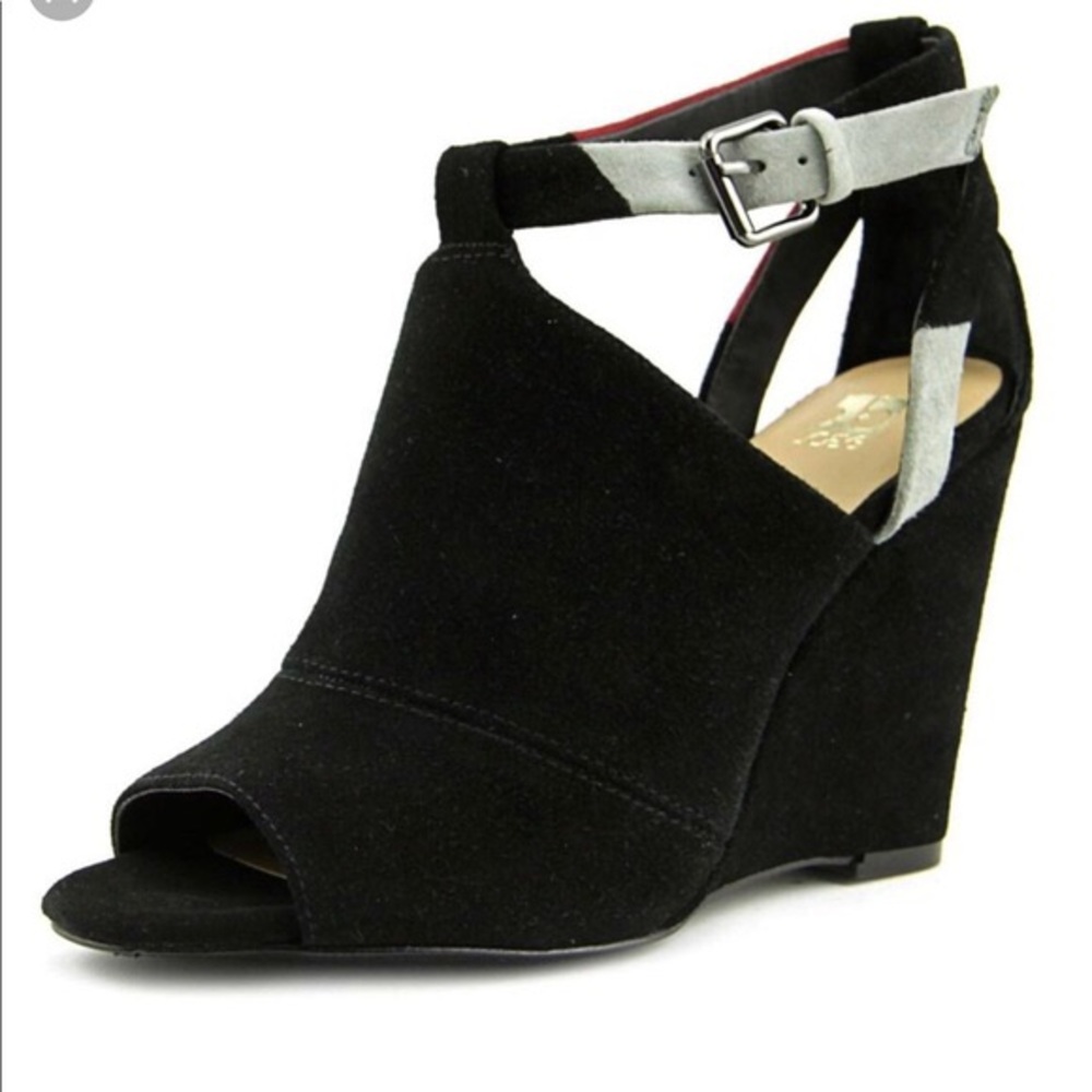 Joe’s Jeans Suede Wedge Peep Toe